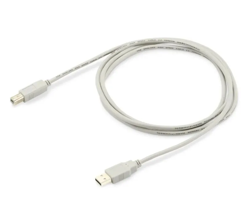 Кабель USB2.0 Buro USB A(m) - USB B(m), 1.8м, серый