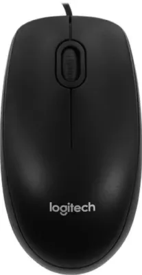 Мышь Logitech B100, оптическая, проводная, USB, черный