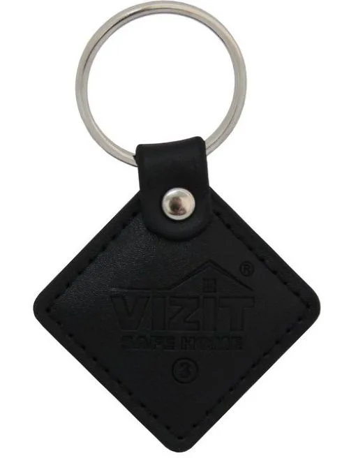 Брелок Mifare, кожаный чехол, VIZIT-RF3.2 (Black)
