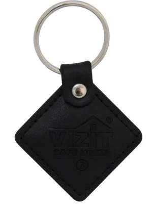 Брелок Mifare, кожаный чехол, VIZIT-RF3.2 (Black)