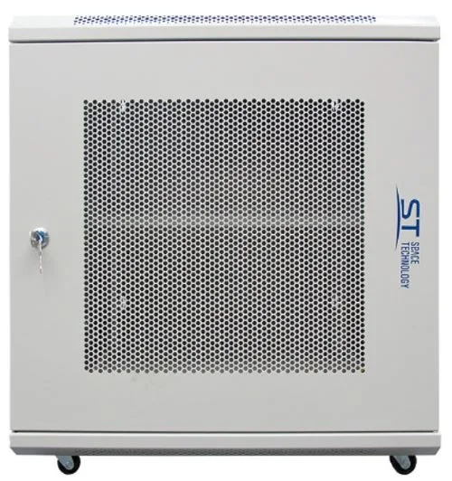 Шкаф телекоммуникационный 19" настенный 12U ST-NCP12U600 (серый) С ПОЛКОЙ, перфорированная дверь