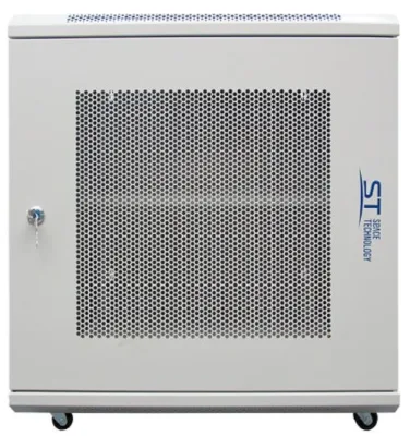 Шкаф телекоммуникационный 19" настенный 12U ST-NCP12U600 (серый) С ПОЛКОЙ, перфорированная дверь