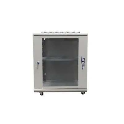 Шкаф телекоммуникационный 19" настенный 12U ST-NC12U600 (СЕРЫЙ) С ПОЛКОЙ