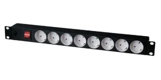 Блок розеток 19" TLK-RS08MF1-BK