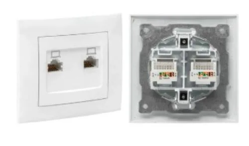 Розетка комп RJ-45 2-местная (EWK02-035-10)