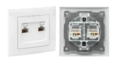 Розетка комп RJ-45 2-местная (EWK02-035-10)