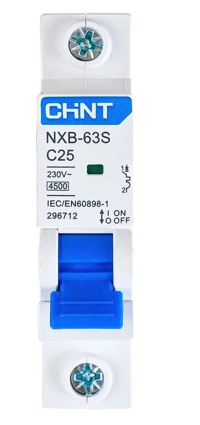 Выключатель автоматический модульный 1п C 25А 4.5кА NXB-63S (R) CHINT 296712