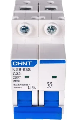 Выключатель автоматический модульный 2п C 32А 4.5кА NXB-63S (R) CHINT 296791