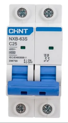 Выключатель автоматический модульный 2п C 25А 4.5кА NXB-63S (R) CHINT 296790