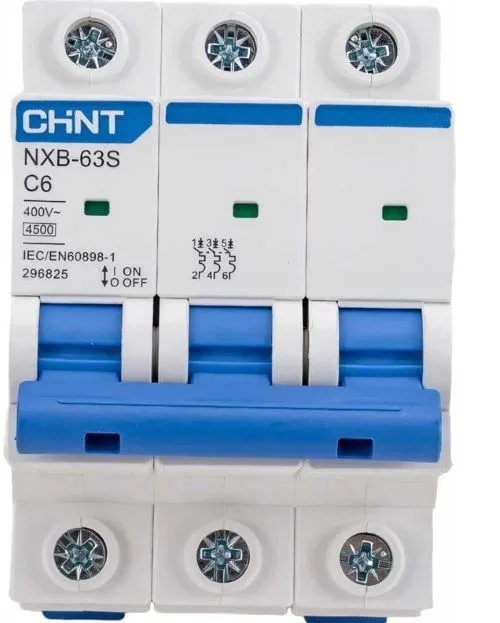 Выключатель автоматический модульный 3п C 6А 4.5кА NXB-63S (R) CHINT 296825