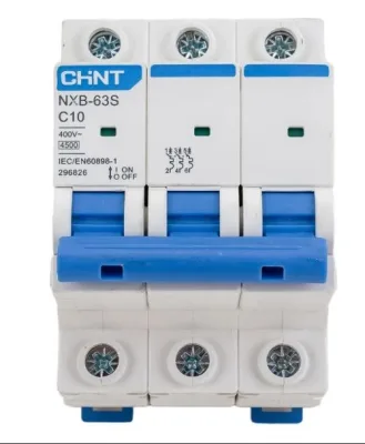 Выключатель автоматический модульный 3п C 10А 4.5кА NXB-63S (R) CHINT 296826