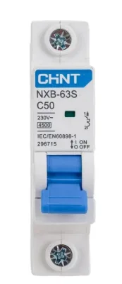 Выключатель автоматический модульный 1п C 50А 4.5кА NXB-63S (R) CHINT 296715