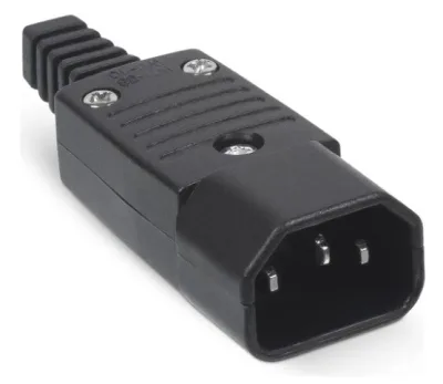 Разборная вилка Cabeus С14 10А, 250 V, черная IEC-320-C14