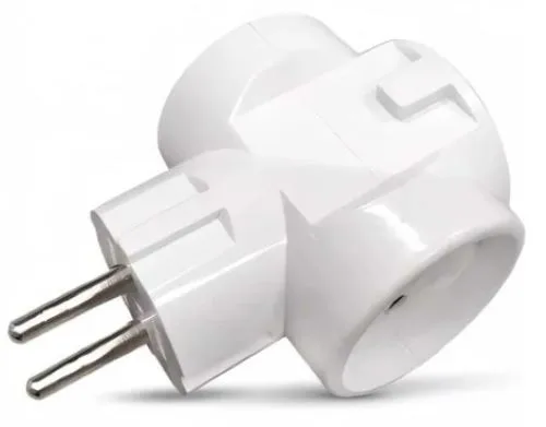 Разветвитель 3-м без заземл. 10А 250В IP20 ABS-пластик бел. TOKOV ELECTRIC TKL-S3C-C01