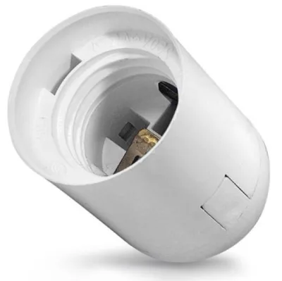 Патрон пластиковый подвесной Е27 бел. TOKOV ELECTRIC TKE-C01-PPL-27