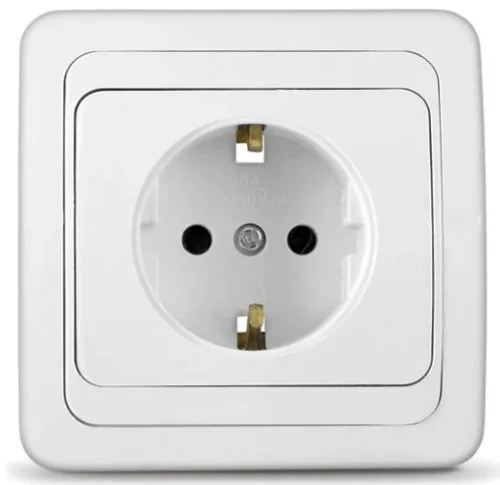 Розетка 1-м СП Валери 16А IP20 с заземл. бел. UNIVersal В0028