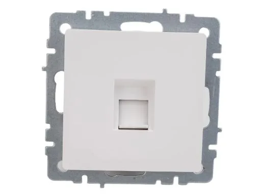 Розетка компьютерная СП RJ45 кат.5E BRITE РК10-БрБ механизм бел. IEK BR-K10-1-K01