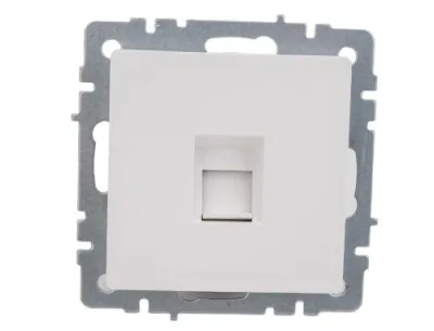 Розетка компьютерная СП RJ45 кат.5E BRITE РК10-БрБ механизм бел. IEK BR-K10-1-K01