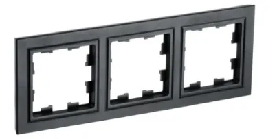 Рамка 3-м BRITE РУ-3-БрЧ черн. IEK BR-M32-K02