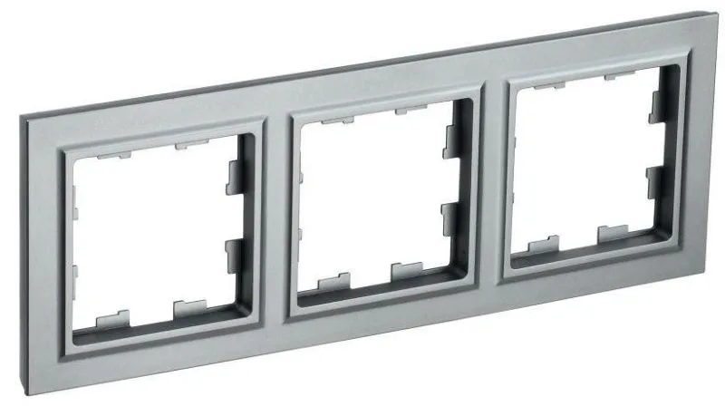 Рамка 3-м BRITE РУ-3-БрС сталь IEK BR-M32-K46