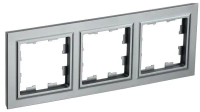 Рамка 3-м BRITE РУ-3-БрС сталь IEK BR-M32-K46