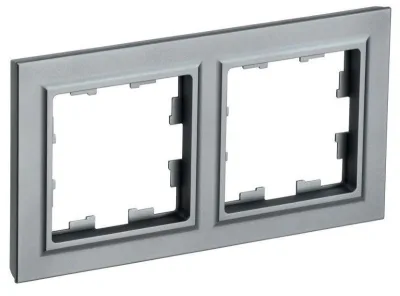 Рамка 2-м BRITE РУ-2-БрС сталь IEK BR-M22-K46