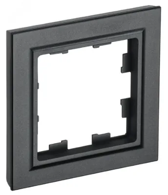 Рамка 1-м BRITE РУ-1-БрЧ черн. IEK BR-M12-K02