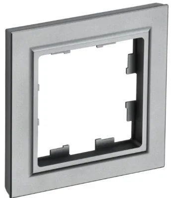 Рамка 1-м BRITE РУ-1-БрС сталь IEK BR-M12-K46