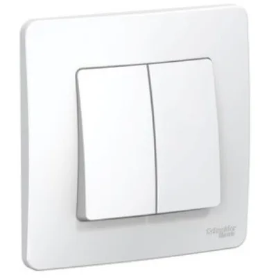 Выключатель 2-кл. СП Blanca 6А IP20 (сх. 5) 250В бел. SE BLNVS006501