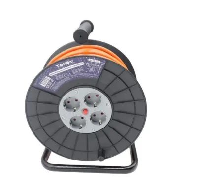 Удлинитель на катушке 4х50м с заземл. 16А IP20 3х1.5 TOKOV ELECTRIC TKE-SK50-15-Z