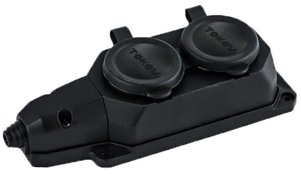 Колодка удлинителя 2-м 16А с заземл. каучук TOKOV ELECTRIC TKE-C05-KK2-Z