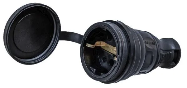 Розетка 1-м 16А с заземл. каучук TOKOV ELECTRIC TKE-C05-KR-Z