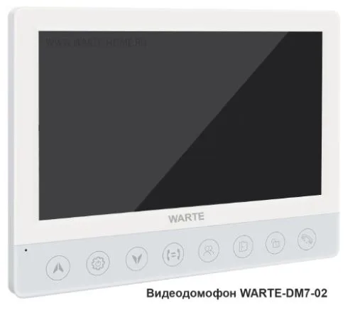 Видеодомофон WARTE-DM7-02 PAL белый v.2 (СОНАТА PAL) 7"