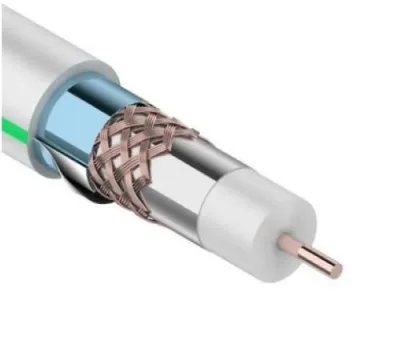 Кабель коаксиальный, RG-6U+Cu, 75 Ом, Cu/Al/Cu/Al, 90%, две фольги REXANT 01-2241