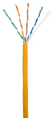 Кабель витая пара U/UTP 4pair, Cat5e, In, (EC-UU004-5E-LSZH-OR) для внутренней прокладки