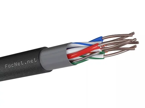 Кабель витая пара FTP 4 пары CAT5e, FocNet, медный, 4х2х0.5 наруж