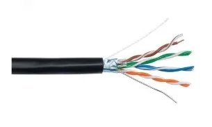 Витая пара F/UTP 5e Сu 4х2х0.51 PE OUT PROF черный 305м CL-CuO5E04UF-051SO-LDPE-BL-305