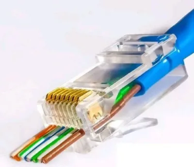 Разъем RJ-45 джек сквозной/обрезной (8P8C), коннектор 8p-8c