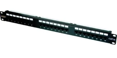 Патч-панель EC-URP-24-UD2, 19"; 1U; 24 порта RJ45/8P8C; Категория 5e; 110/KRONE; Неэкранированная