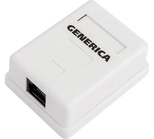 Розетка настенная RJ45 кат. 5Е UTP 1 порт. CS2-1C5EU-12-G