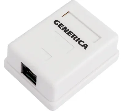 Розетка настенная RJ45 кат. 5Е UTP 1 порт. CS2-1C5EU-12-G
