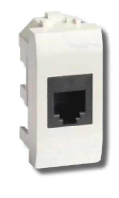 Розетка RJ-45 Brava 1 модуль белая (76654B)