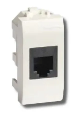 Розетка RJ-45 Brava 1 модуль белая (76654B)