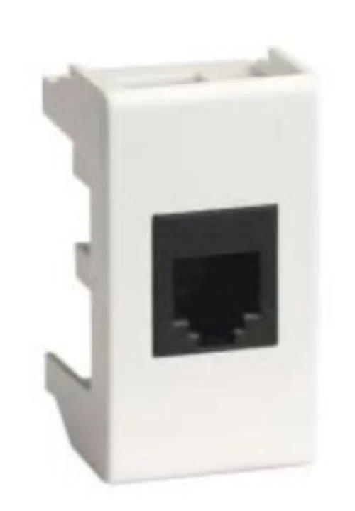 Розетка RJ-45 Viva 1 модуль белая (45038)