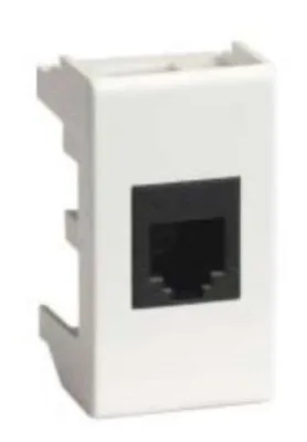 Розетка RJ-45 Viva 1 модуль белая (45038)