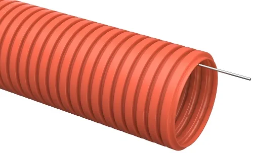 Труба гофр. ПНД d=20мм с зондом ОРАНЖЕВАЯ (100м) IEK (CTG20-20-K04-100)