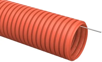 Труба гофр. ПНД d=20мм с зондом ОРАНЖЕВАЯ (100м) IEK (CTG20-20-K04-100)