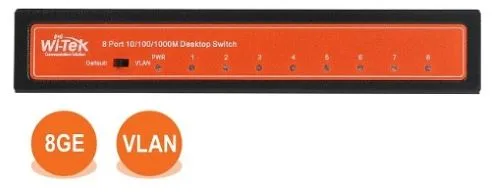 Коммутатор Wi-Tek WI-SG108 (v2), неуправляемый, 8 портов 1000Base-T