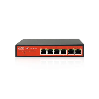 Коммутатор Wi-Tek WI-PCES306G v2, настраиваемый PoE 60Вт, порты 4 PoE GE+2GE, Easy Smart