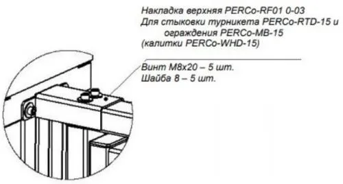 Накладка верхняя PERCo-RF01 0-03